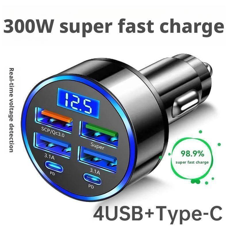 Usb C Hub - Cargador de coche PD de 300W,