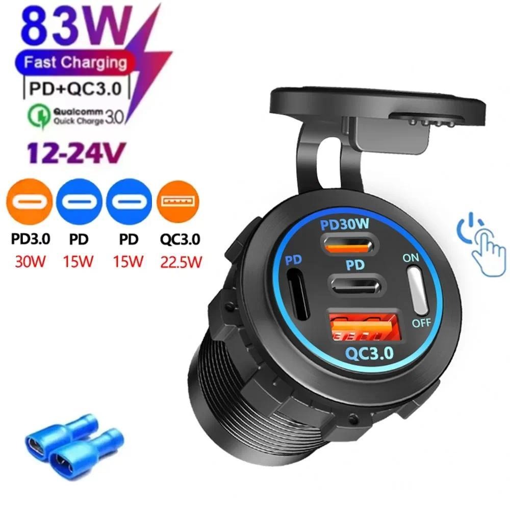 Usb C Hub - Cargador de Coche de 83W PD