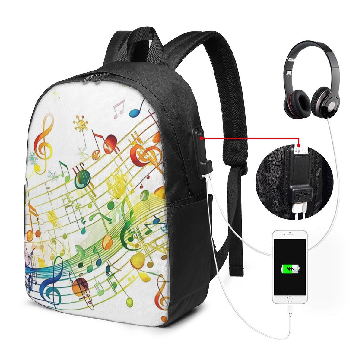 Laptop Bag - Mochila con diseño de teclas de