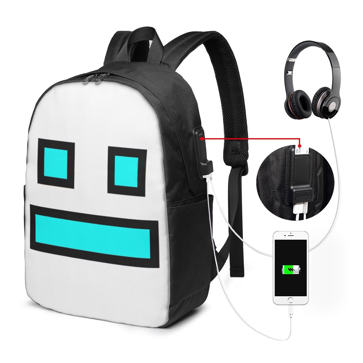 Mochila Geometry Dash para vid - Laptop Bag reseña y precio