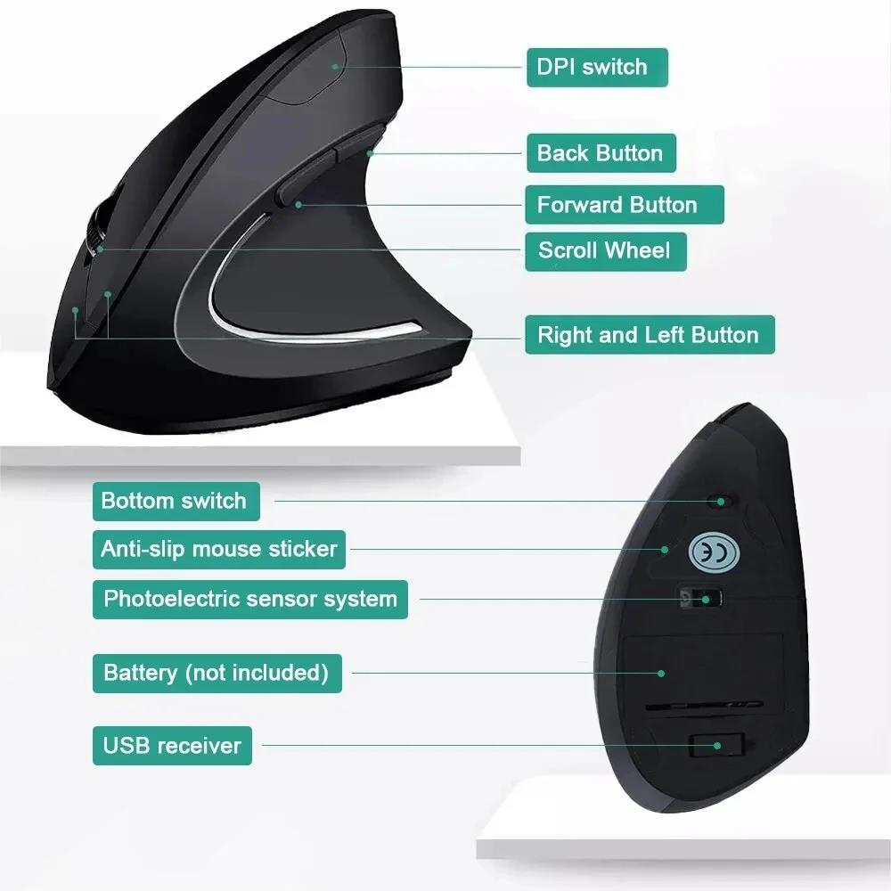 Ratón Vertical ergonómico, rat - Laptop Mouse reseña y precio