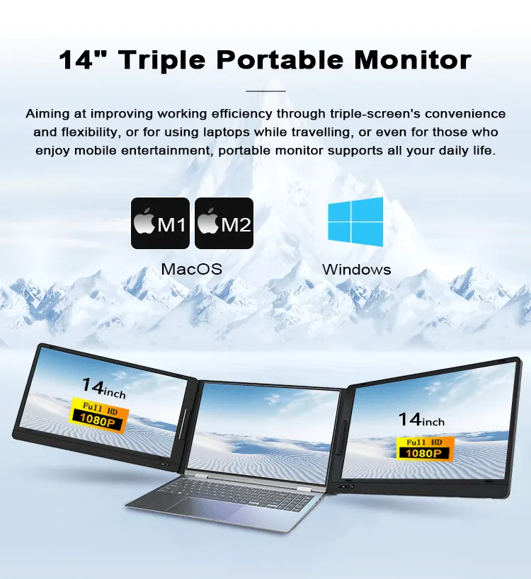 Monitor portátil triple profes - Laptop Stand reseña y precio