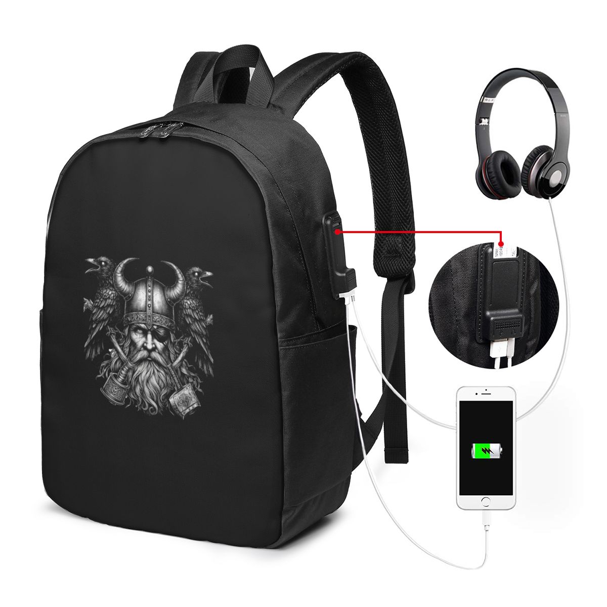 Mochila con diseño de runas de - Laptop Bag reseña y precio
