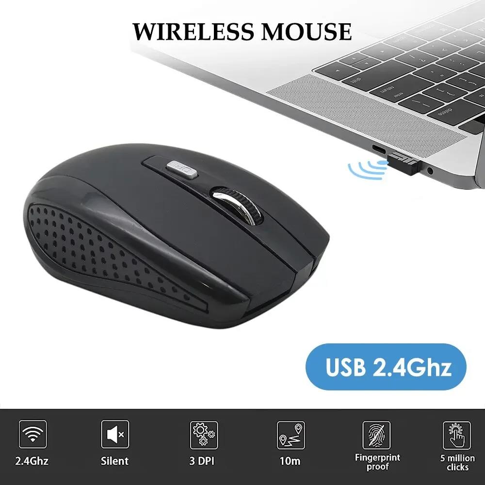 Ratón inalámbrico de 2,4G, erg - Laptop Mouse reseña y precio